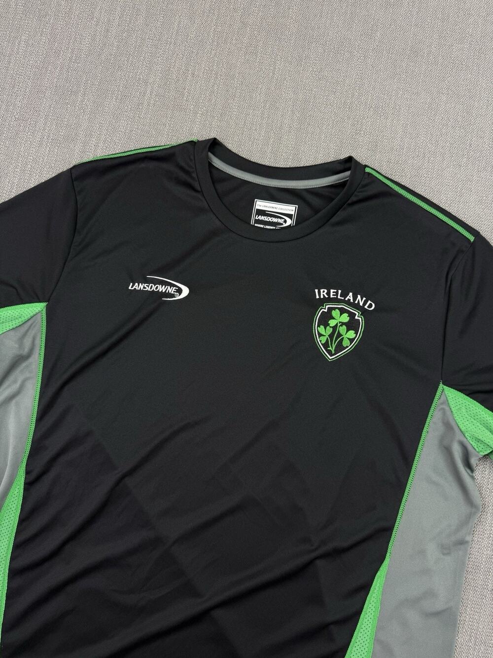 Lansdowne Ireland DryLans Performance Jersey Shirt Black Green Men’s Large